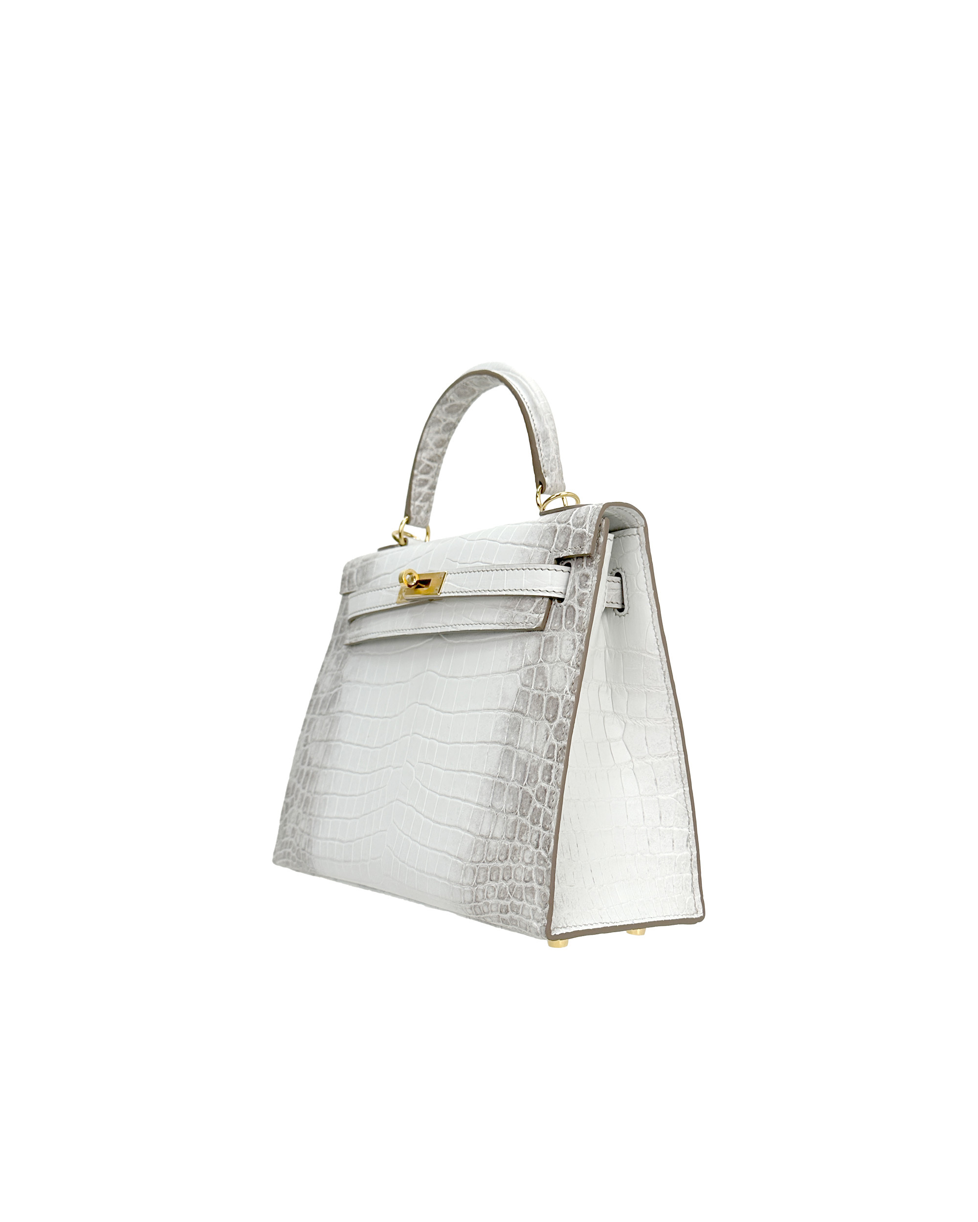 Ladies' handbags in size 25 made of Himalayan Nile crocodile leather