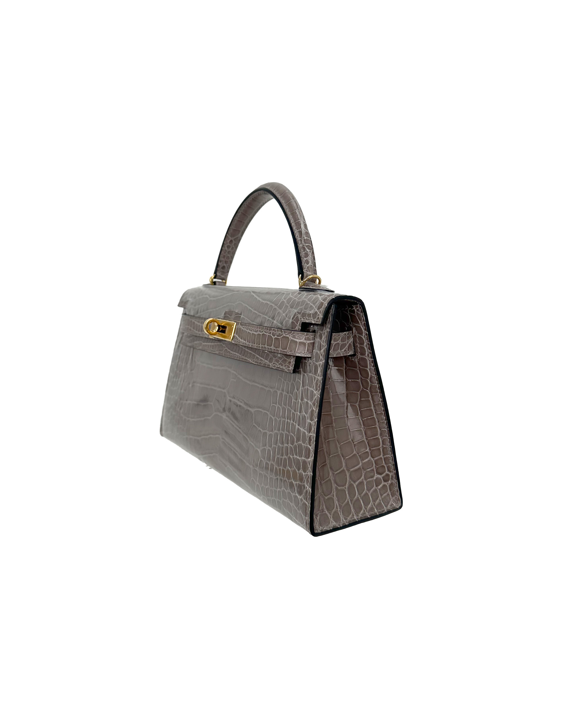 Ladies' handbags made of American alligator leather, size 22