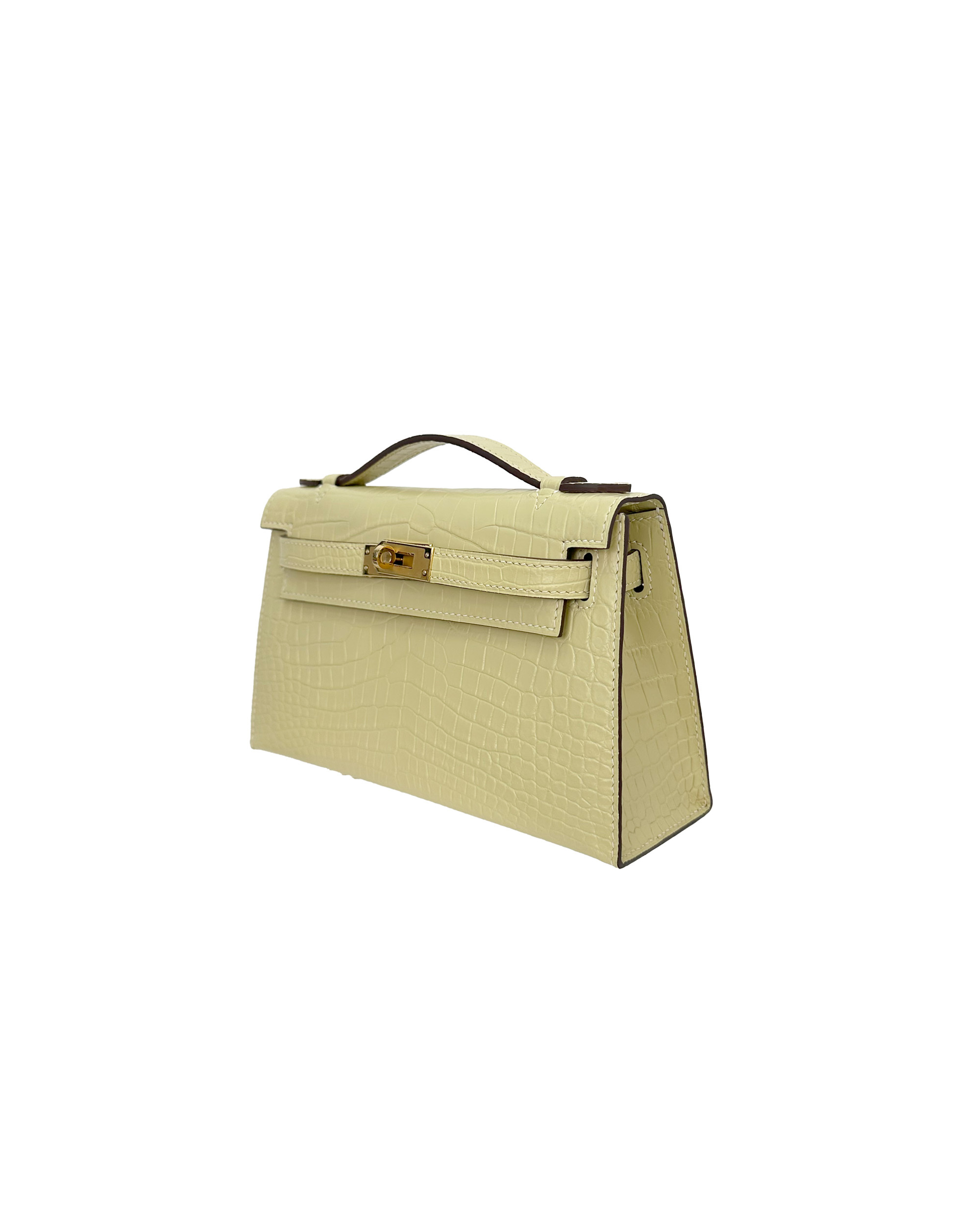 Ladies' matte handbags made of Siamese crocodile leather, size 22