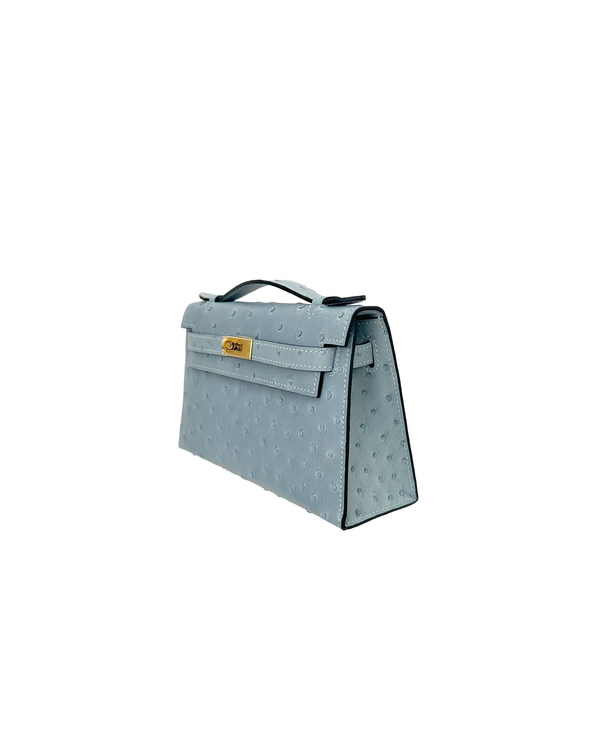 Ladies' handbags made of ostrich leather, size 22
