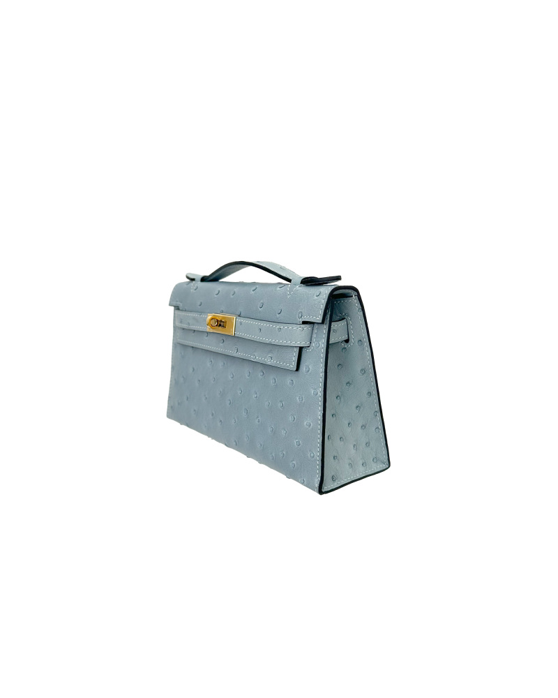 Ladies' handbags made of ostrich leather, size 22