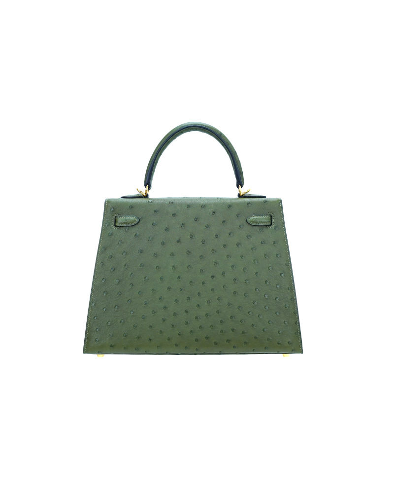 Ladies' handbags made of ostrich leather, size 25