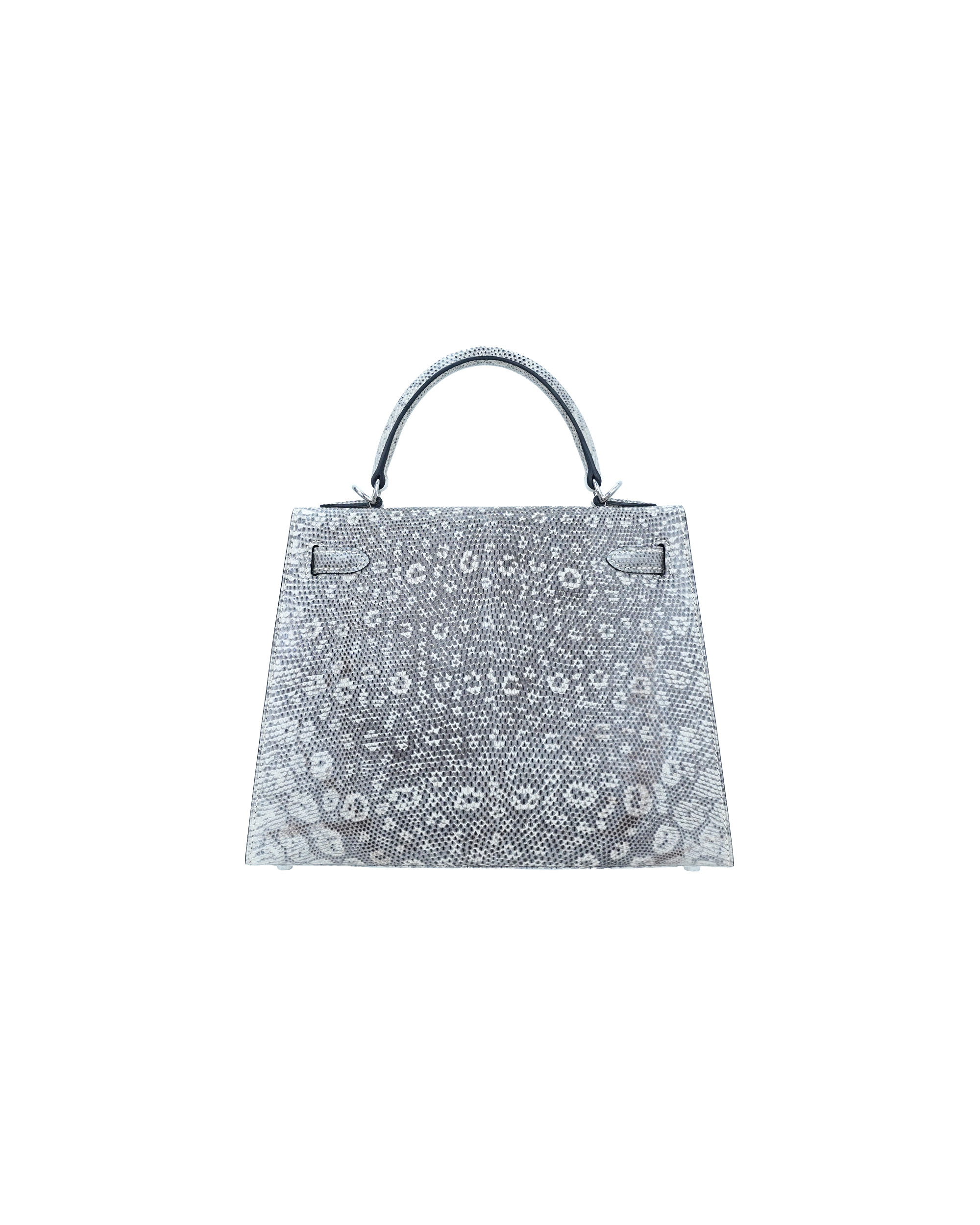 Ladies' hand-carrying and crossbody bag made of lizard leather, size 25