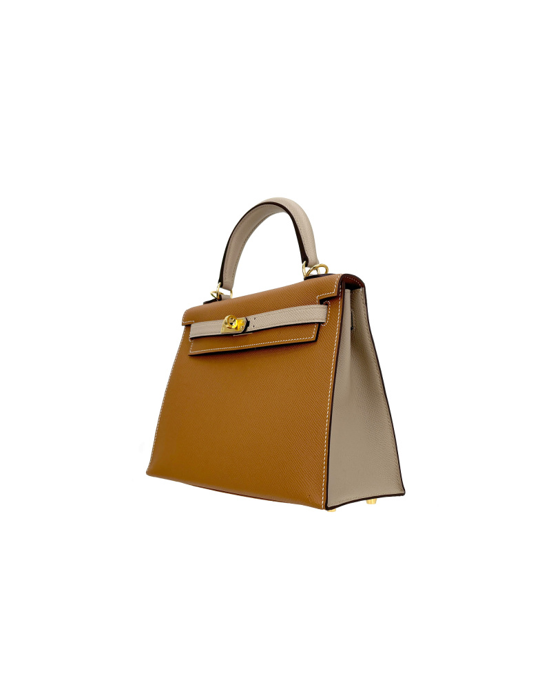 Handmade single-shoulder crossbody bag, size 25