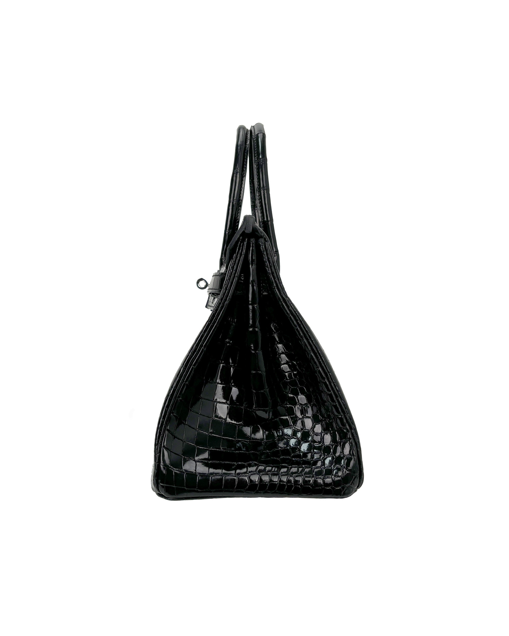 Ladies' hand-made bags, made of saltwater crocodile leather, size 30
