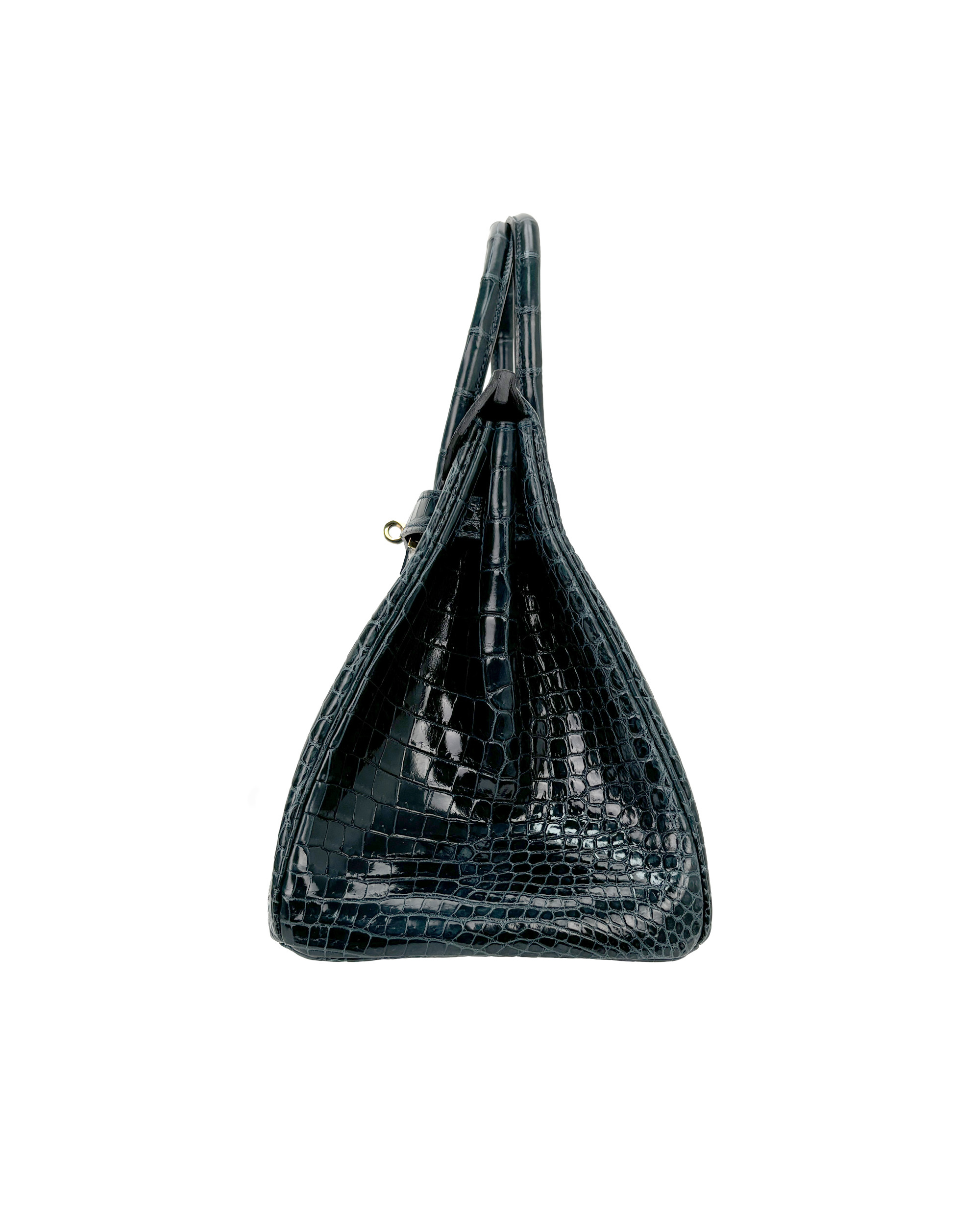 Ladies' hand-made bags, made of saltwater crocodile leather, size 30