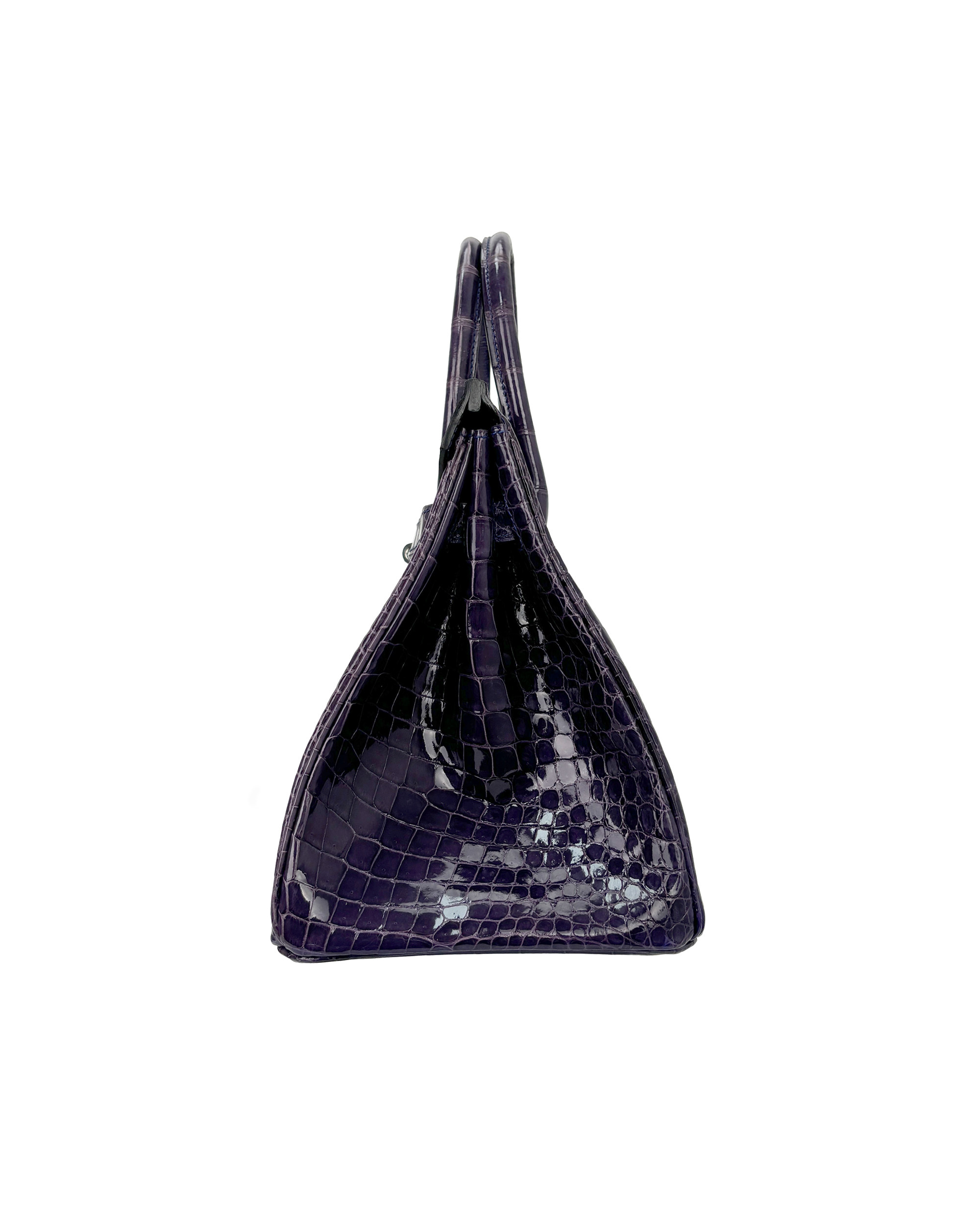 Ladies' hand-made bags, made of saltwater crocodile leather, size 30