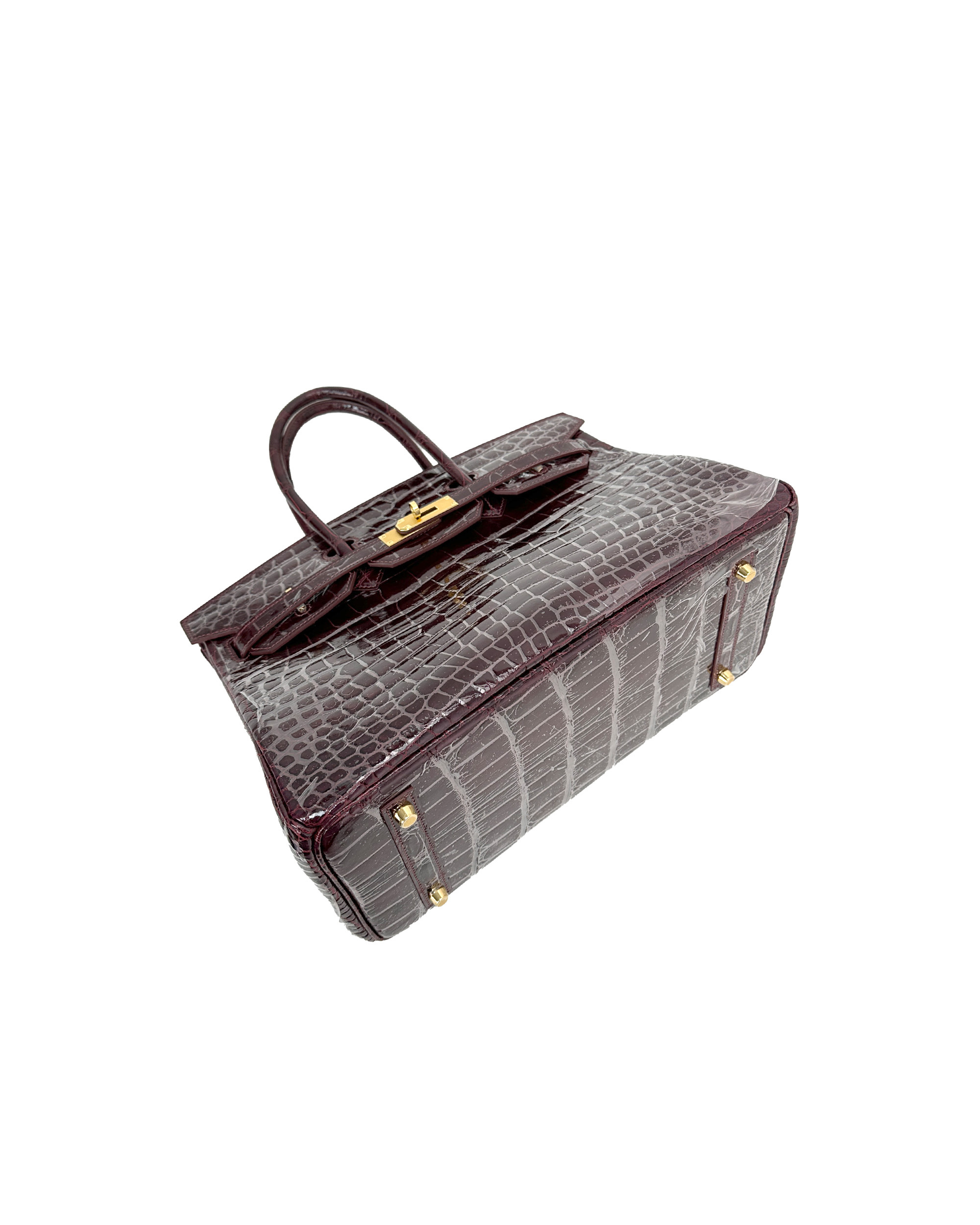 Ladies' hand-made bags made of Nile crocodile leather, size 35