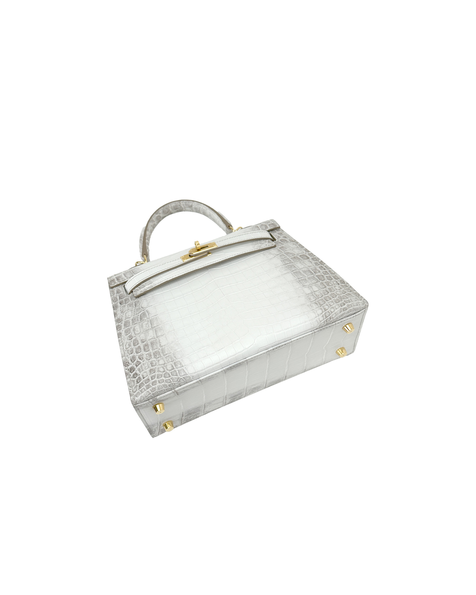 Ladies' handbags in size 25 made of Himalayan Nile crocodile leather