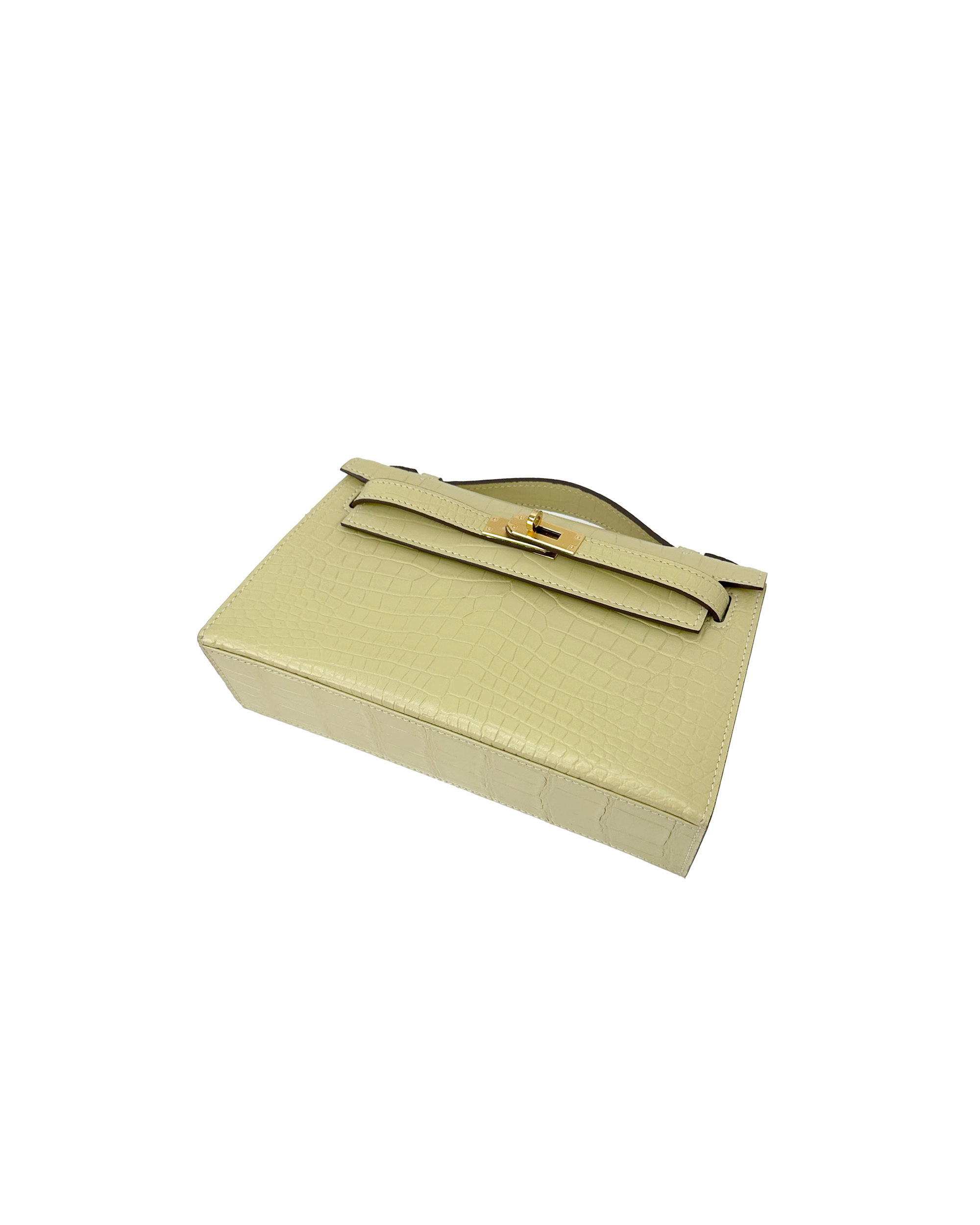 Ladies' matte handbags made of Siamese crocodile leather, size 22