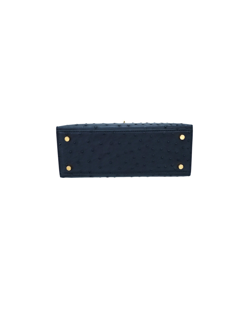 Ladies' handbags made of ostrich leather, size 25