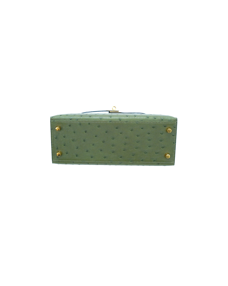 Ladies' handbags made of ostrich leather, size 25
