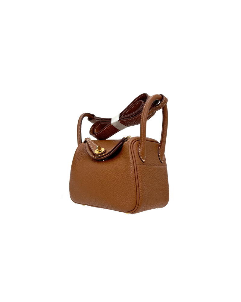 Single-shoulder crossbody bag, handmade with cowhide, size 19