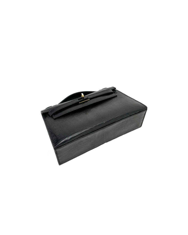 Handmade bag made of lizard leather