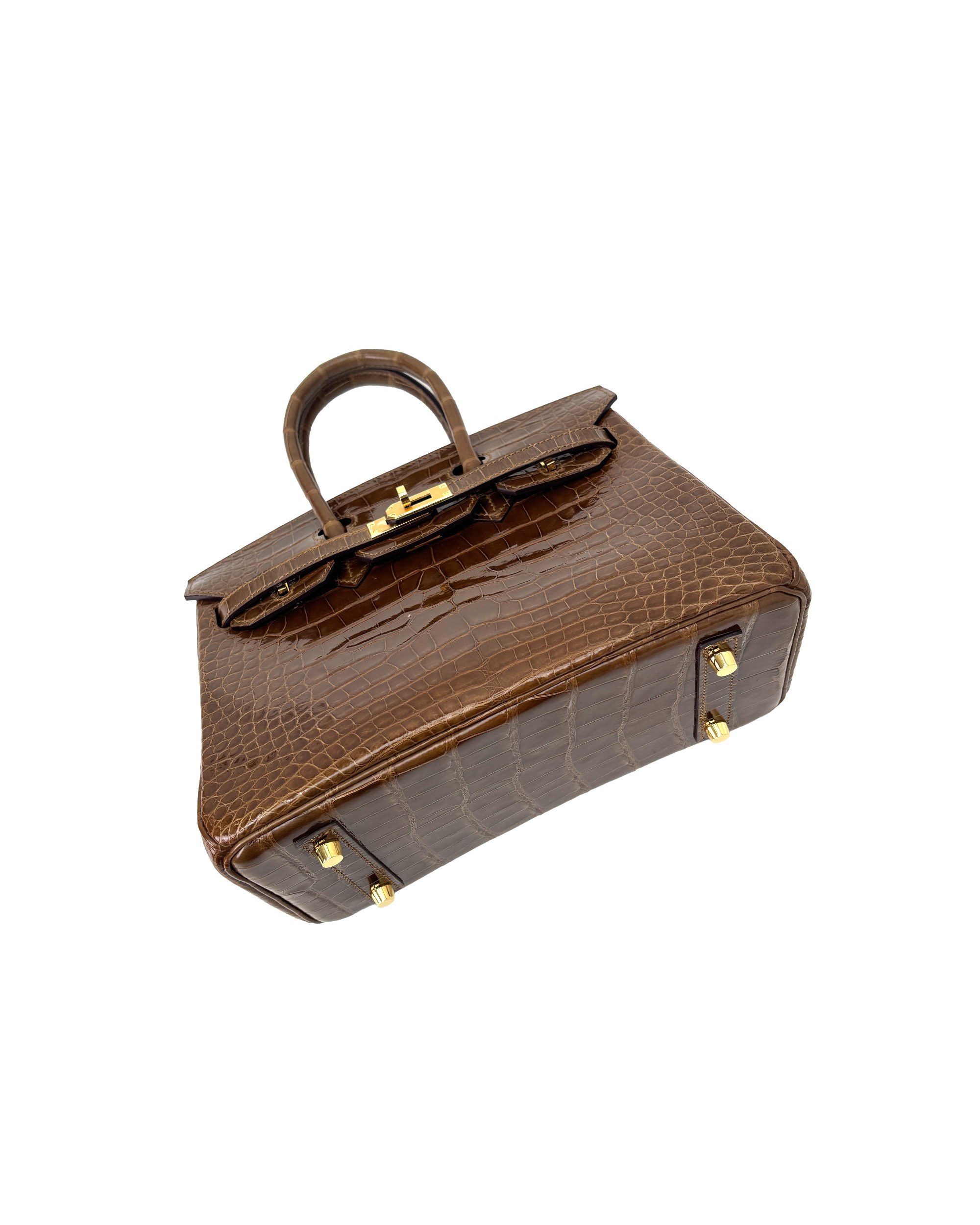 Ladies' hand-made bags made of American alligator leather, size 25