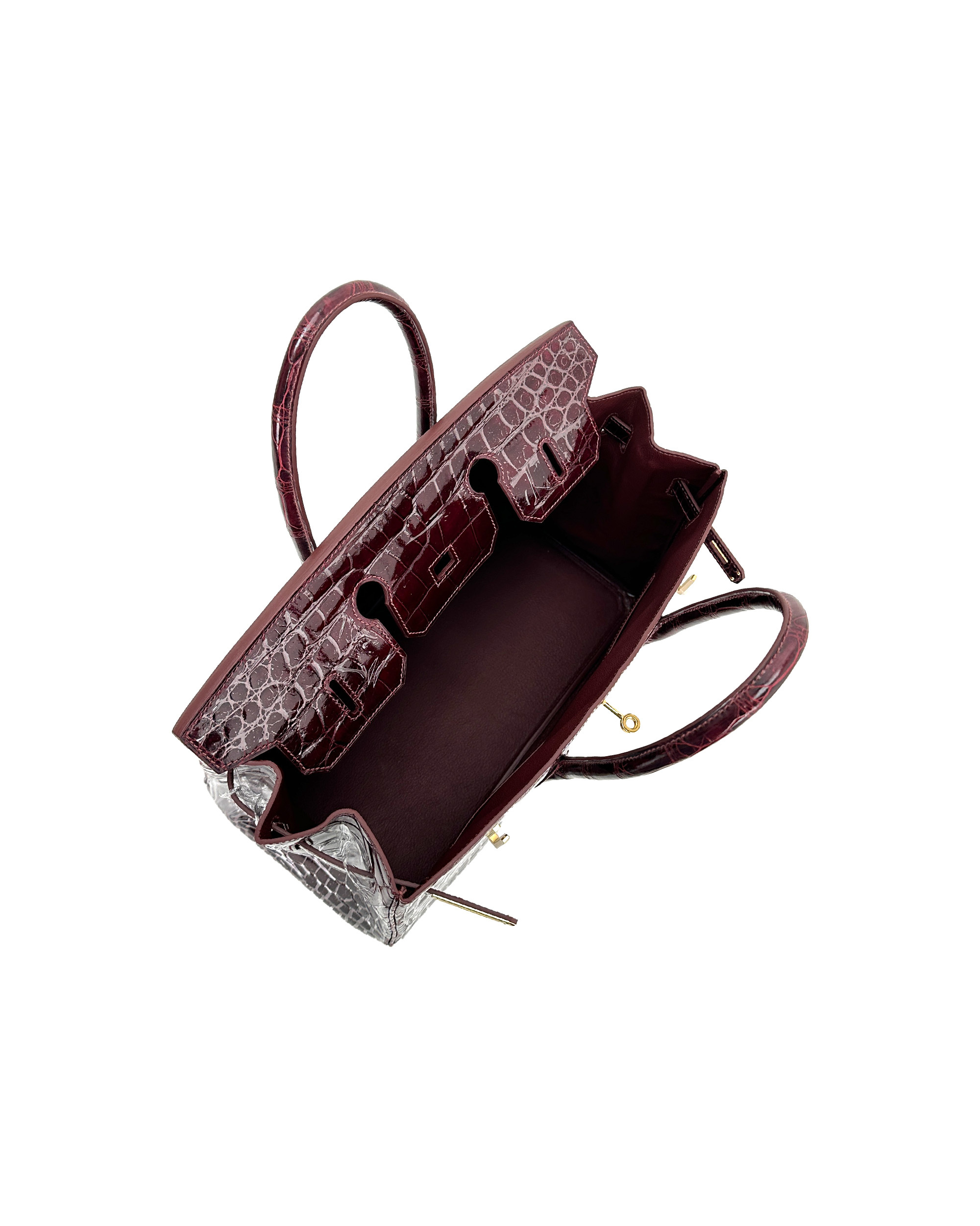 Ladies' hand-made bags made of Nile crocodile leather, size 35