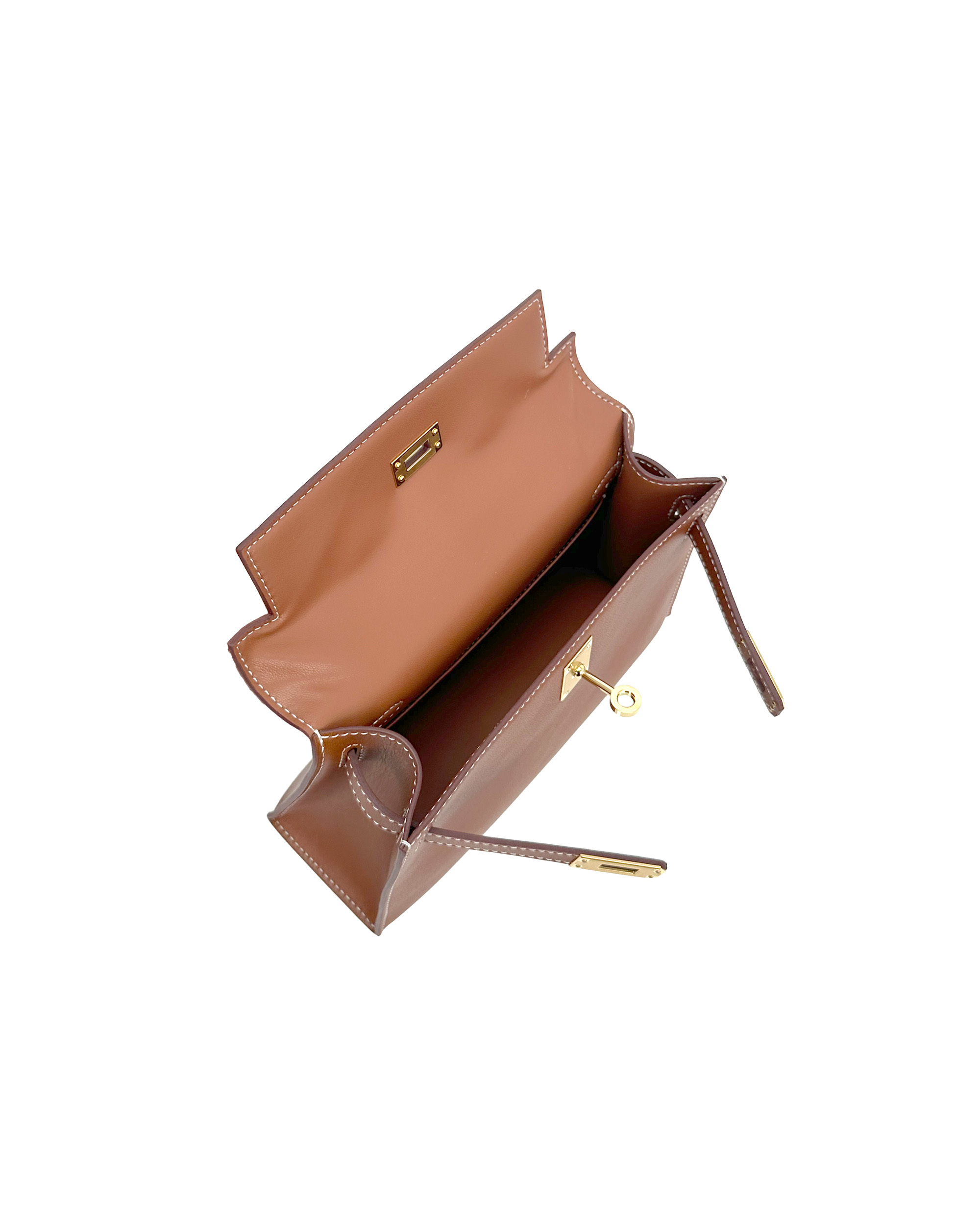 Ladies' handbags made of cowhide, size 22