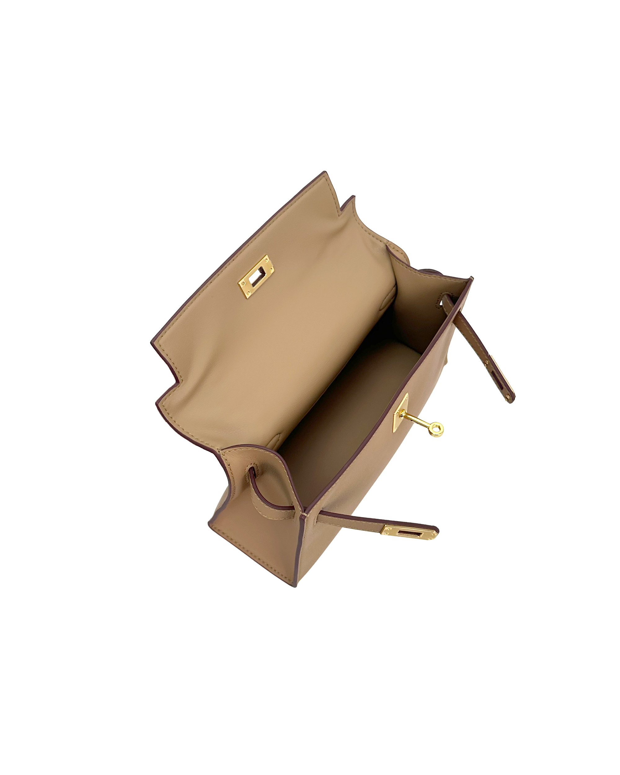 Ladies' handbags made of cowhide, size 22