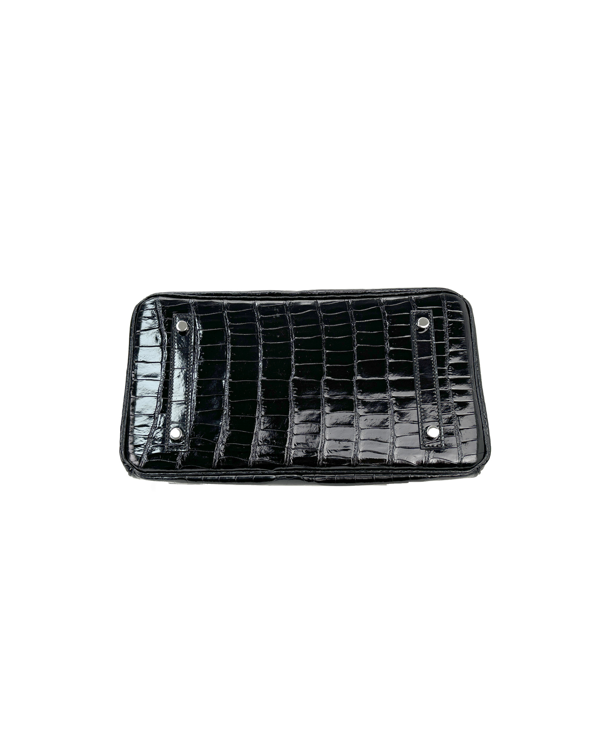 Ladies' hand-made bags, made of saltwater crocodile leather, size 30