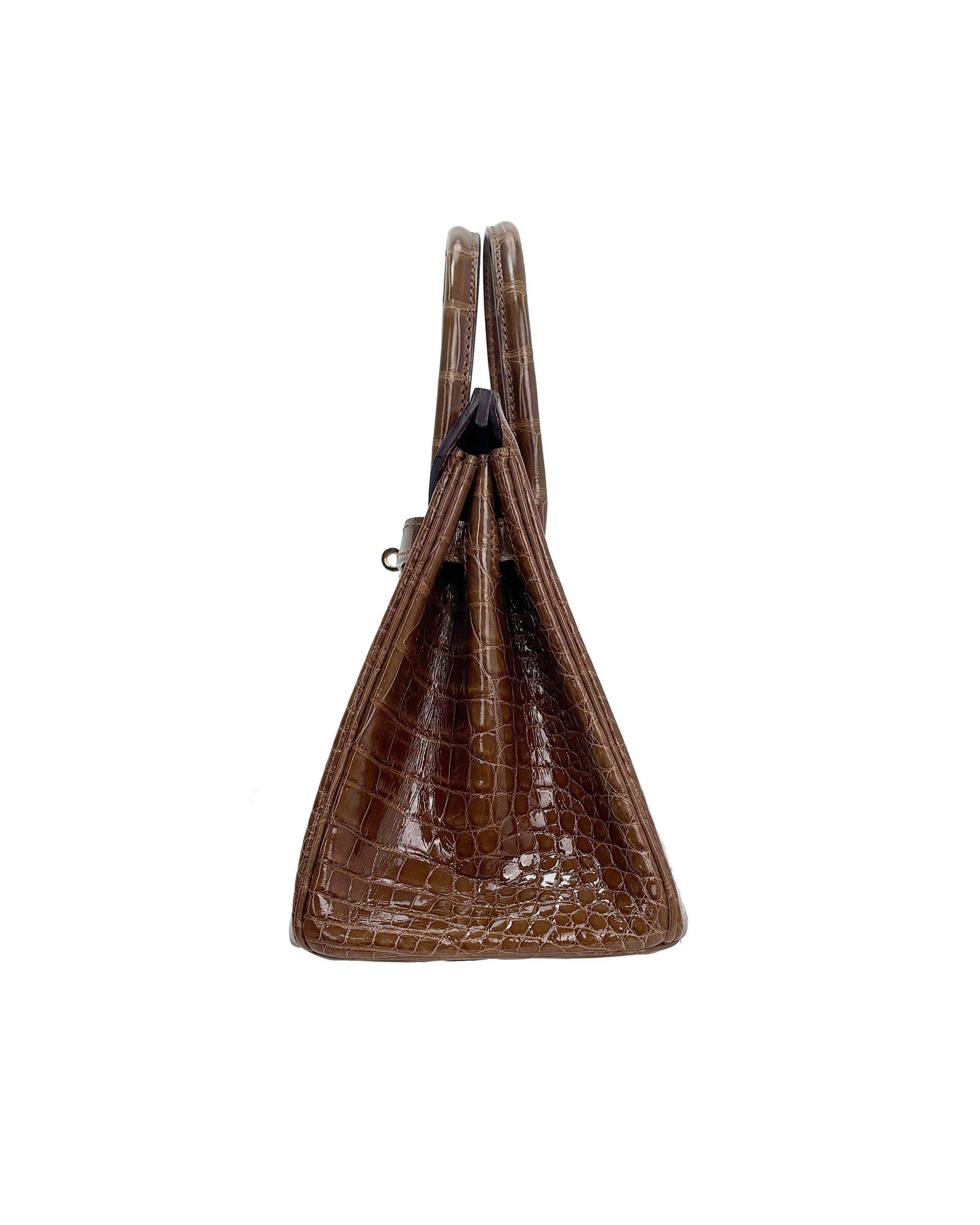 Ladies' hand-made bags made of American alligator leather, size 25