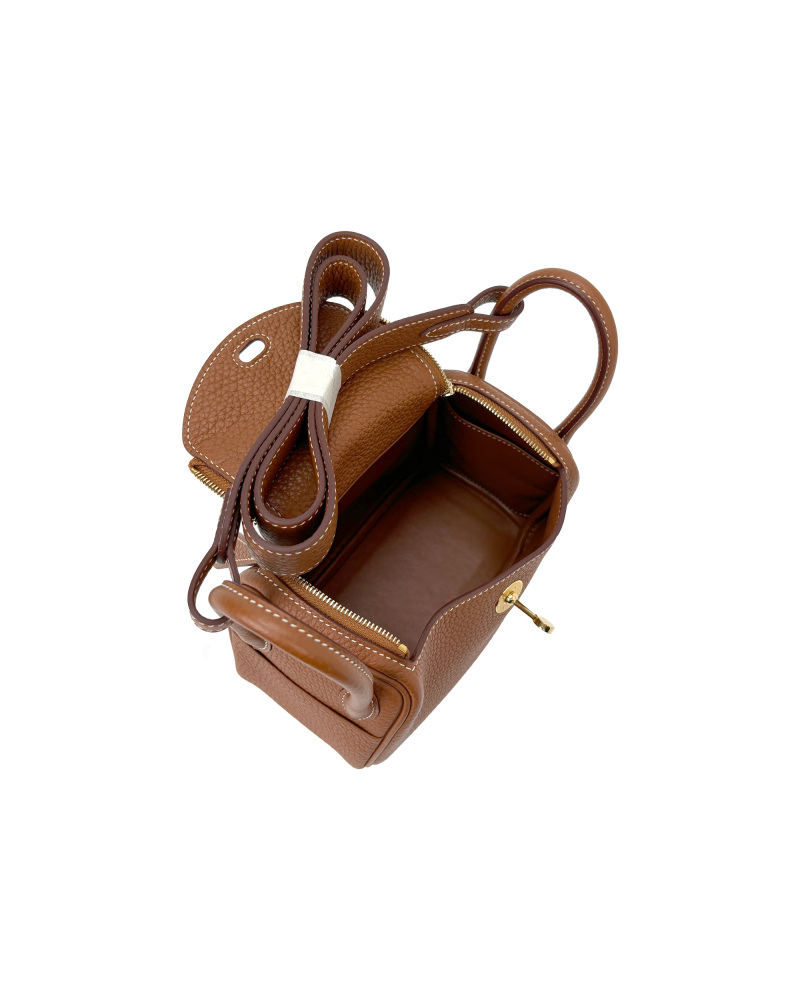 Single-shoulder crossbody bag, handmade with cowhide, size 19