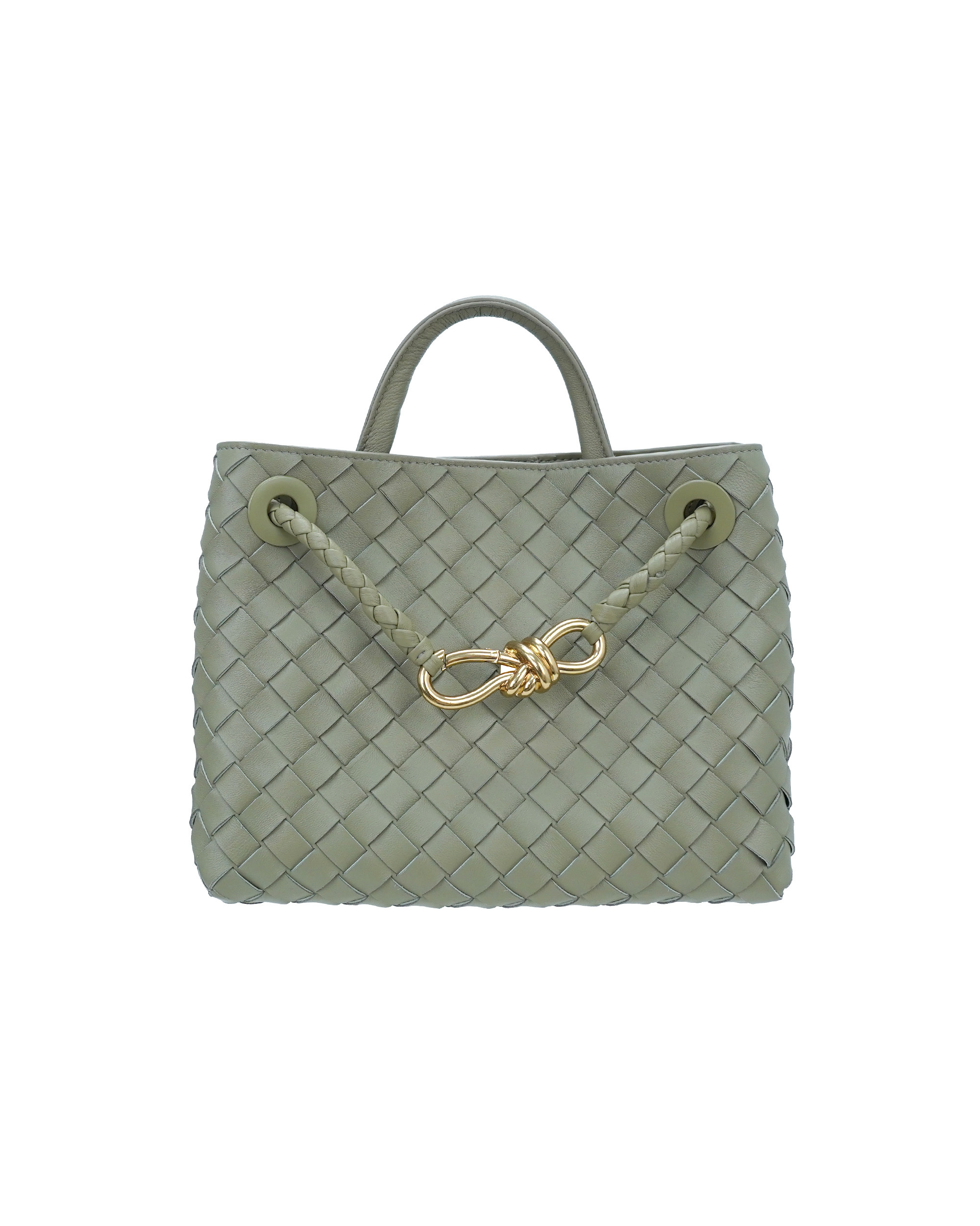 Handmade sheepskin woven crossbody tote bag, 25cm size