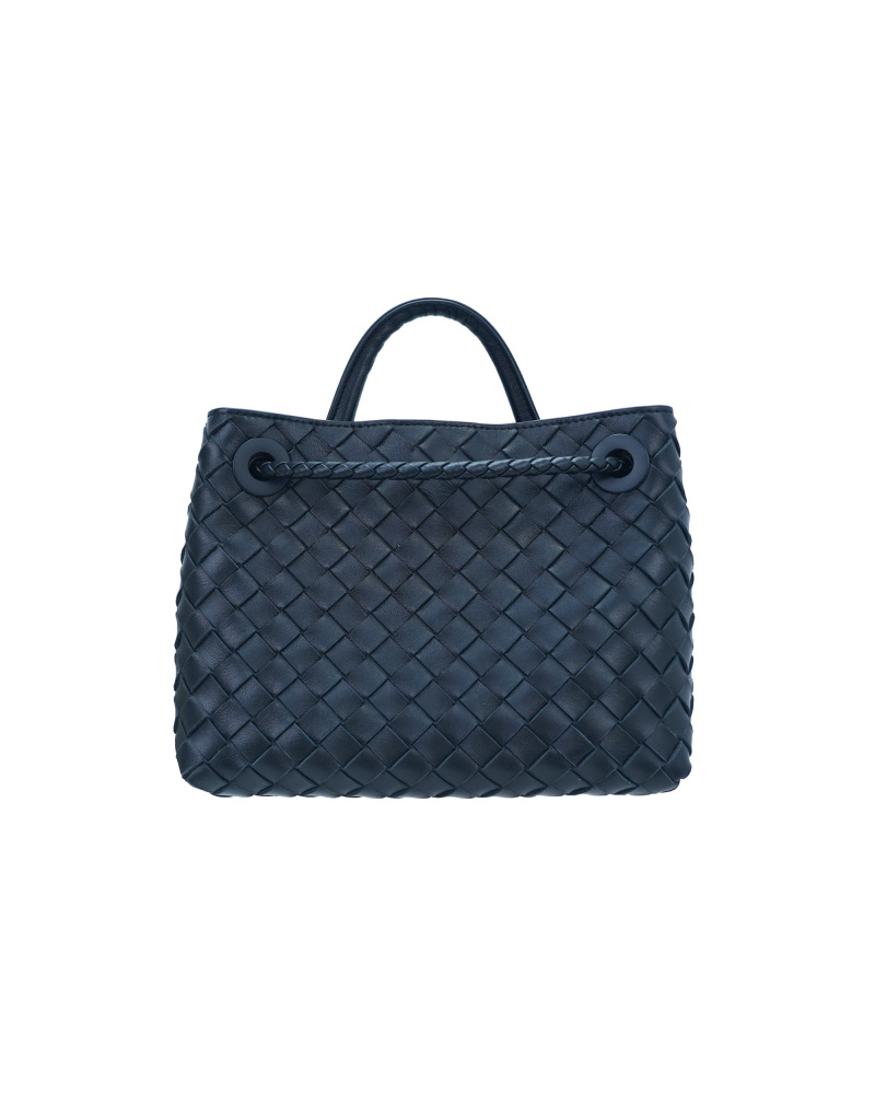 Handmade sheepskin woven crossbody tote bag, 25cm size