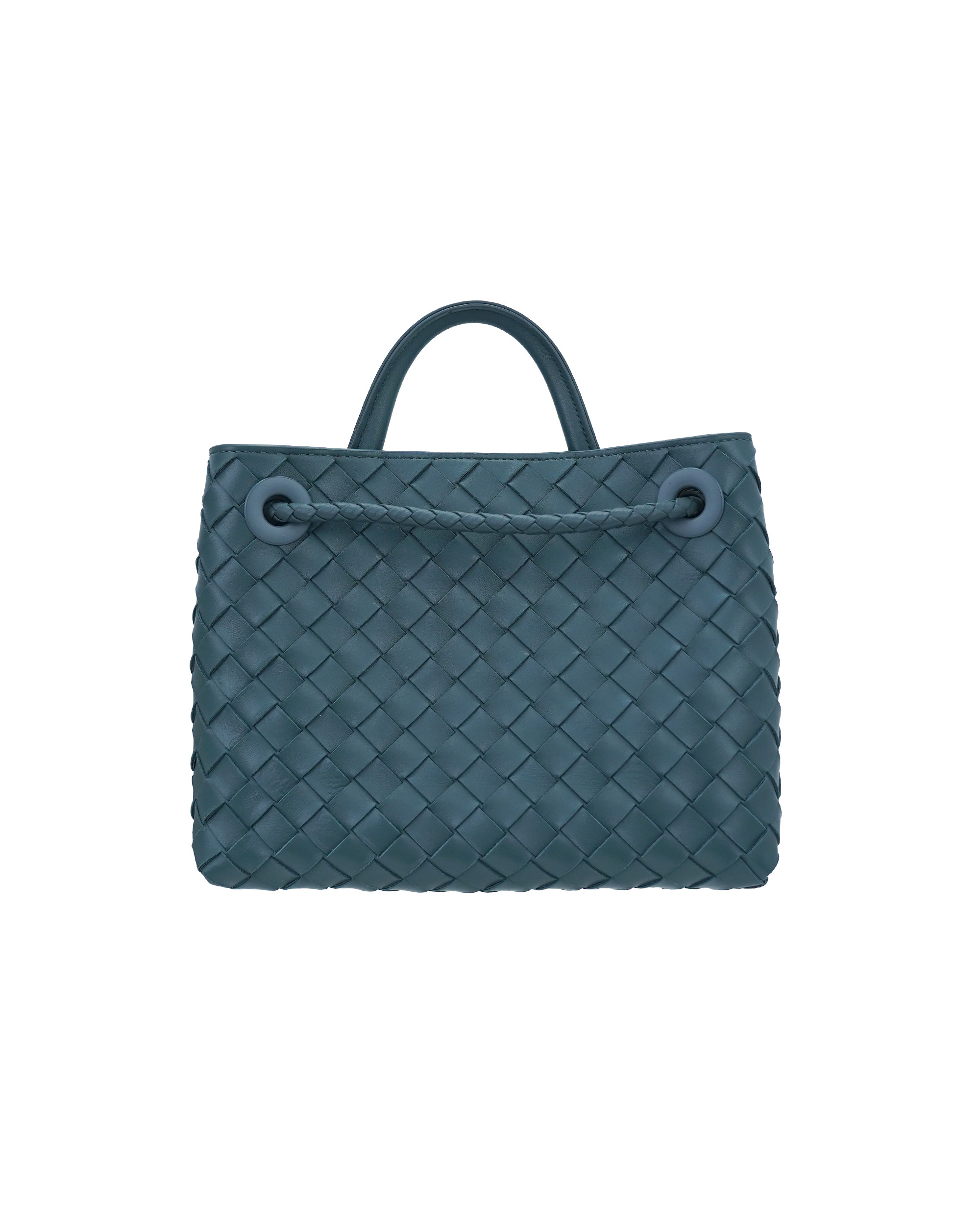 Handmade sheepskin woven crossbody tote bag, 25cm size