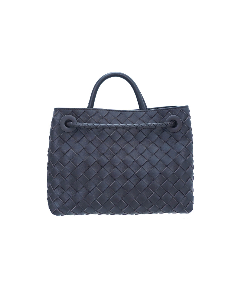 Handmade sheepskin woven crossbody tote bag, 25cm size