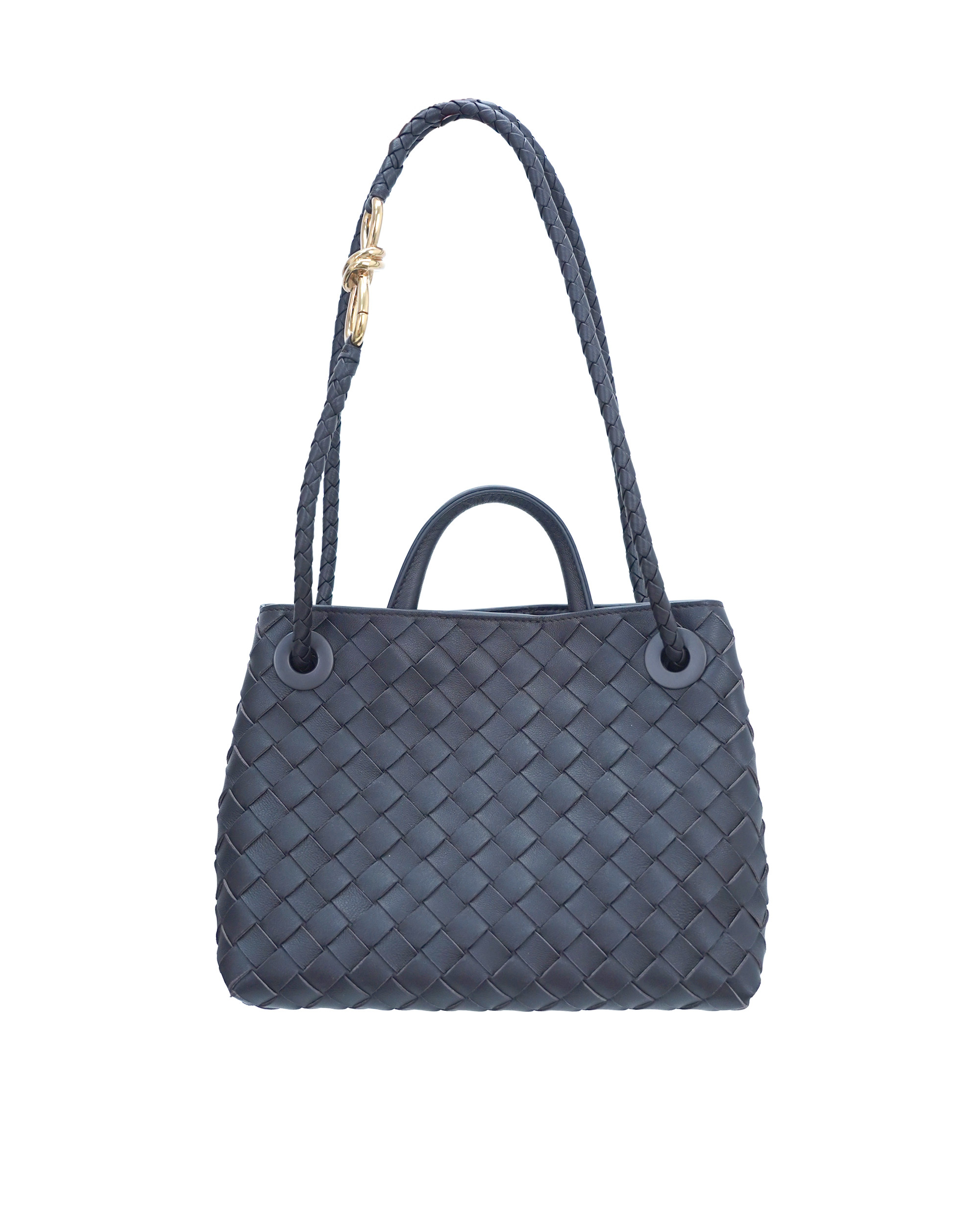 Handmade sheepskin woven crossbody tote bag, 25cm size