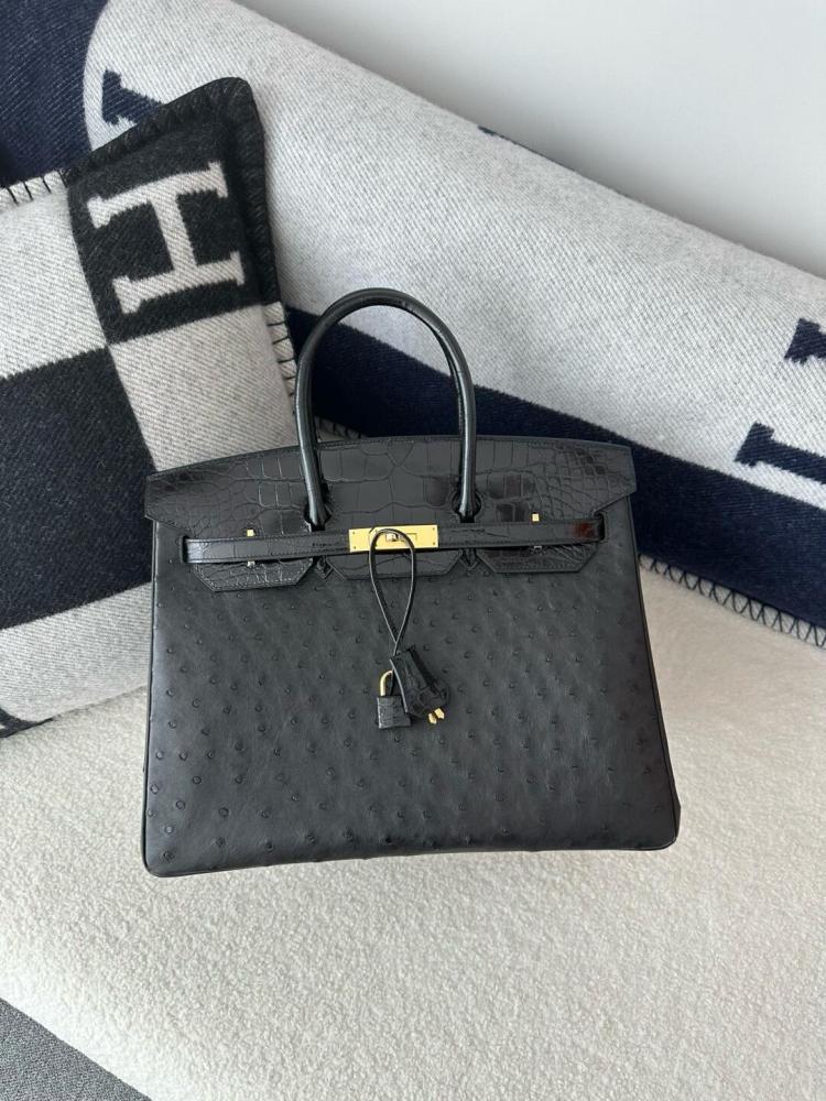 BK25size-black-American crocodile skin