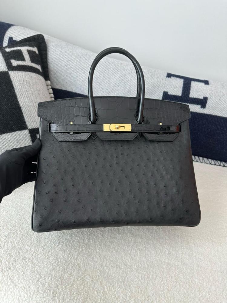 BK25size-black-American crocodile skin