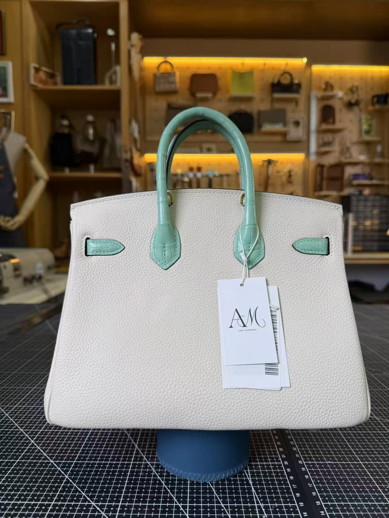 BK-25size-Crocodile leather + Togo leather