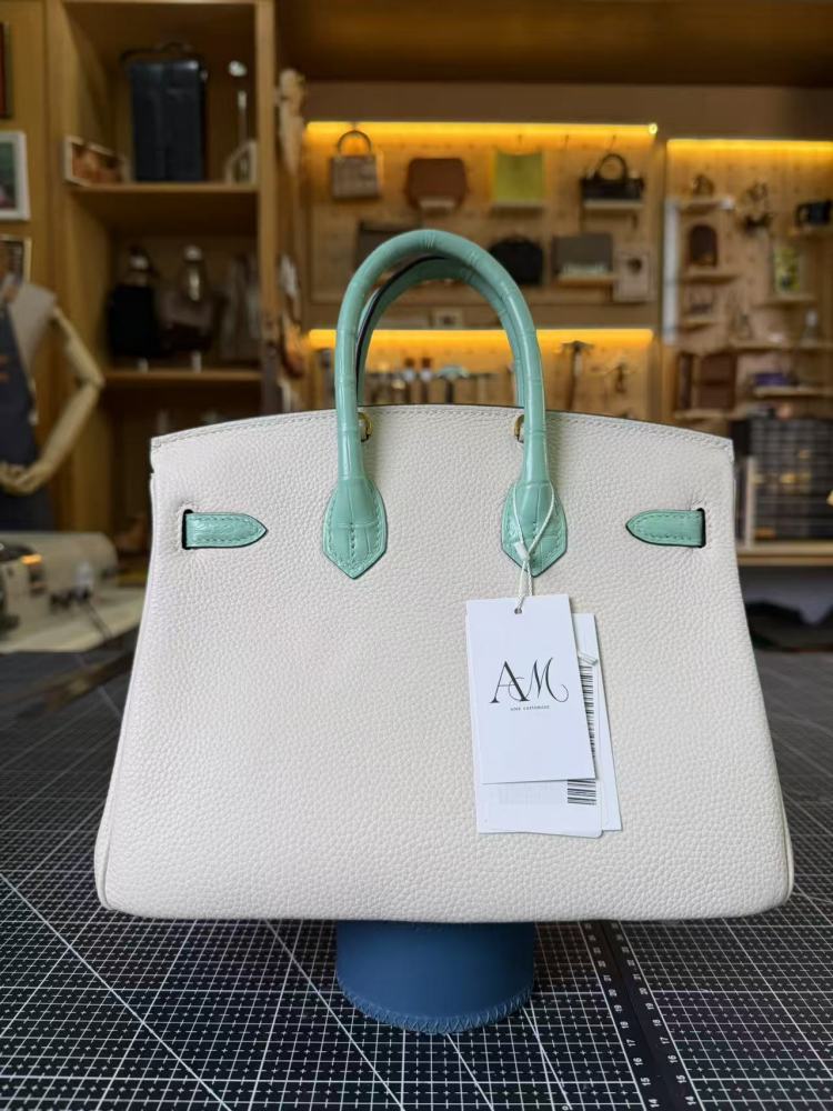 BK-25size-Crocodile leather + Togo leather