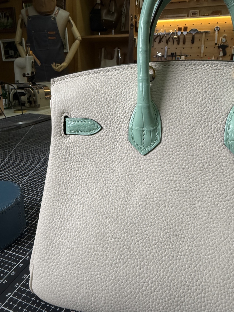 BK-25size-Crocodile leather + Togo leather