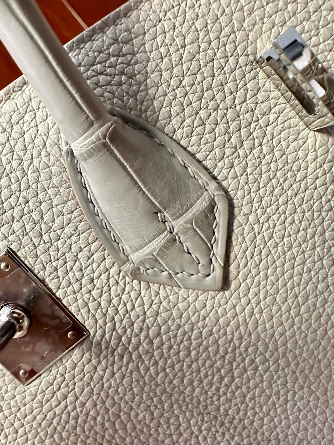 BKbag-Togo leather + crocodile leather combination