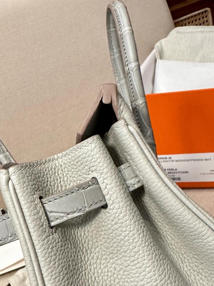 BKbag-Togo leather + crocodile leather combination
