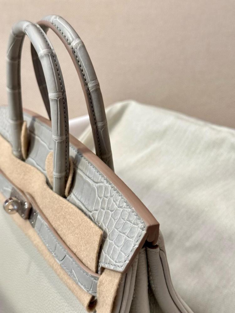 BKbag-Togo leather + crocodile leather combination