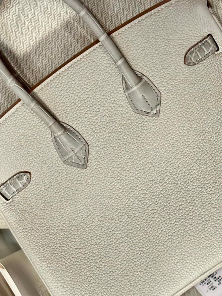 BKbag-Togo leather + crocodile leather combination
