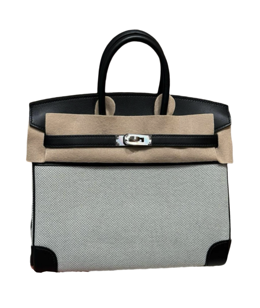 BKbag-Togo leather + canvas combination-100%handmade