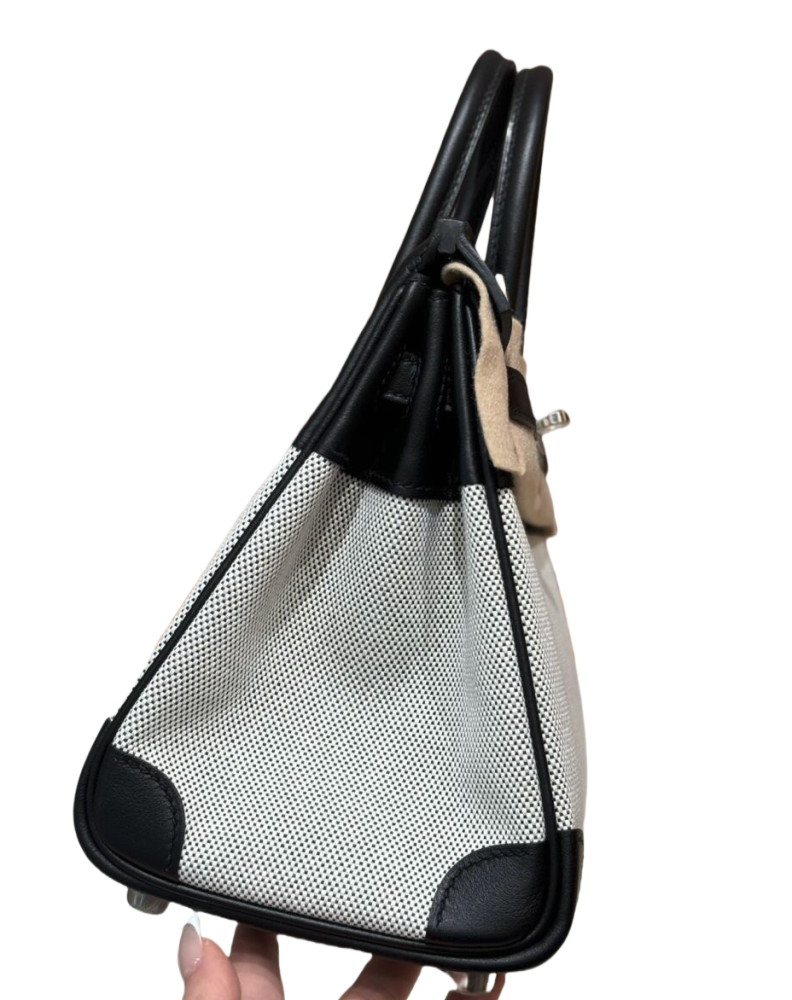 BKbag-Togo leather + canvas combination-100%handmade