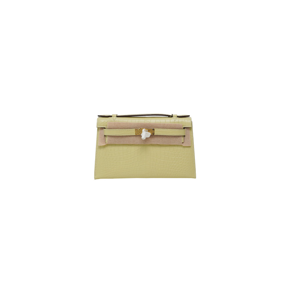 KY -  Pochette - size22 -  Nile Crocodile Skin - Handmade