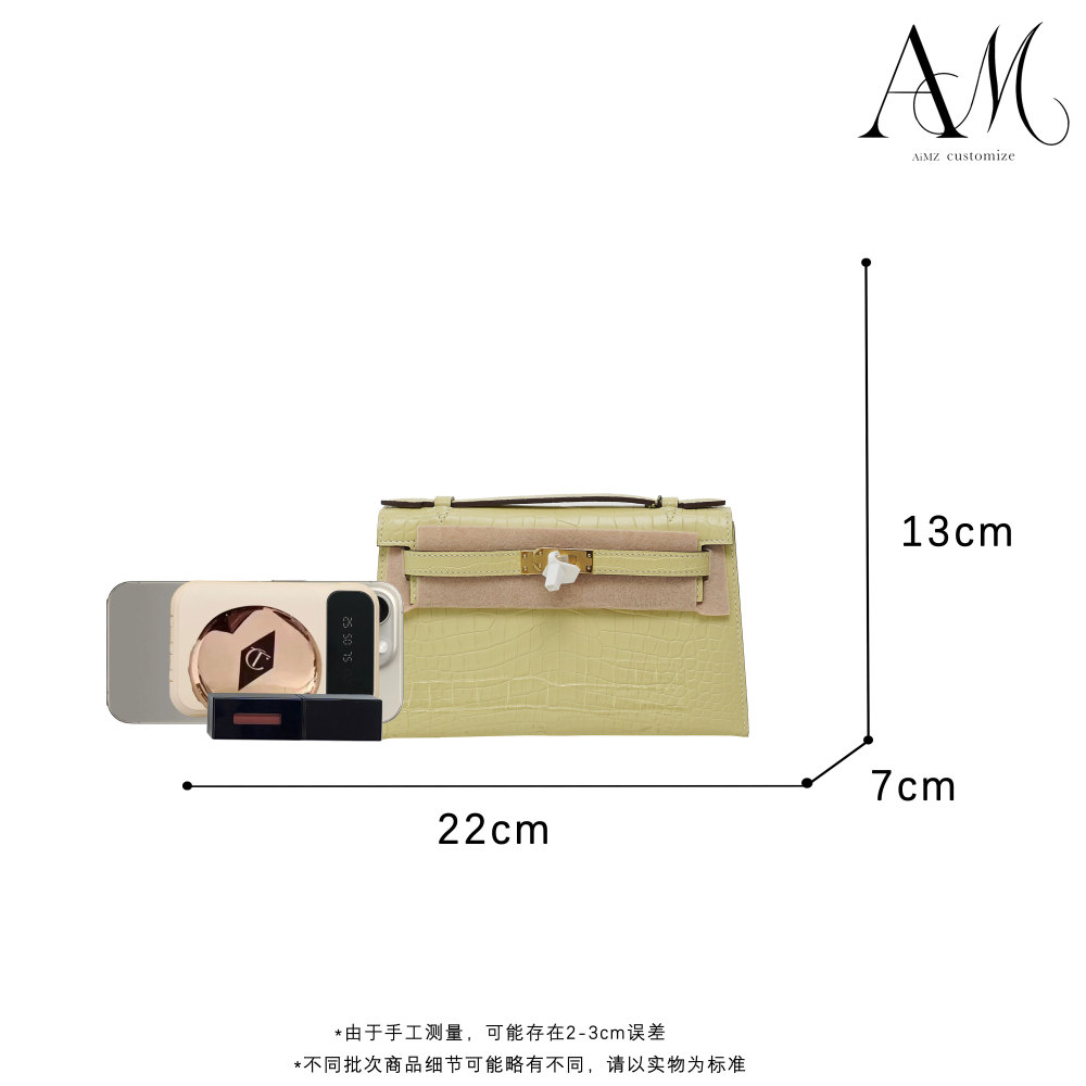 KY -  Pochette - size22 -  Nile Crocodile Skin - Handmade