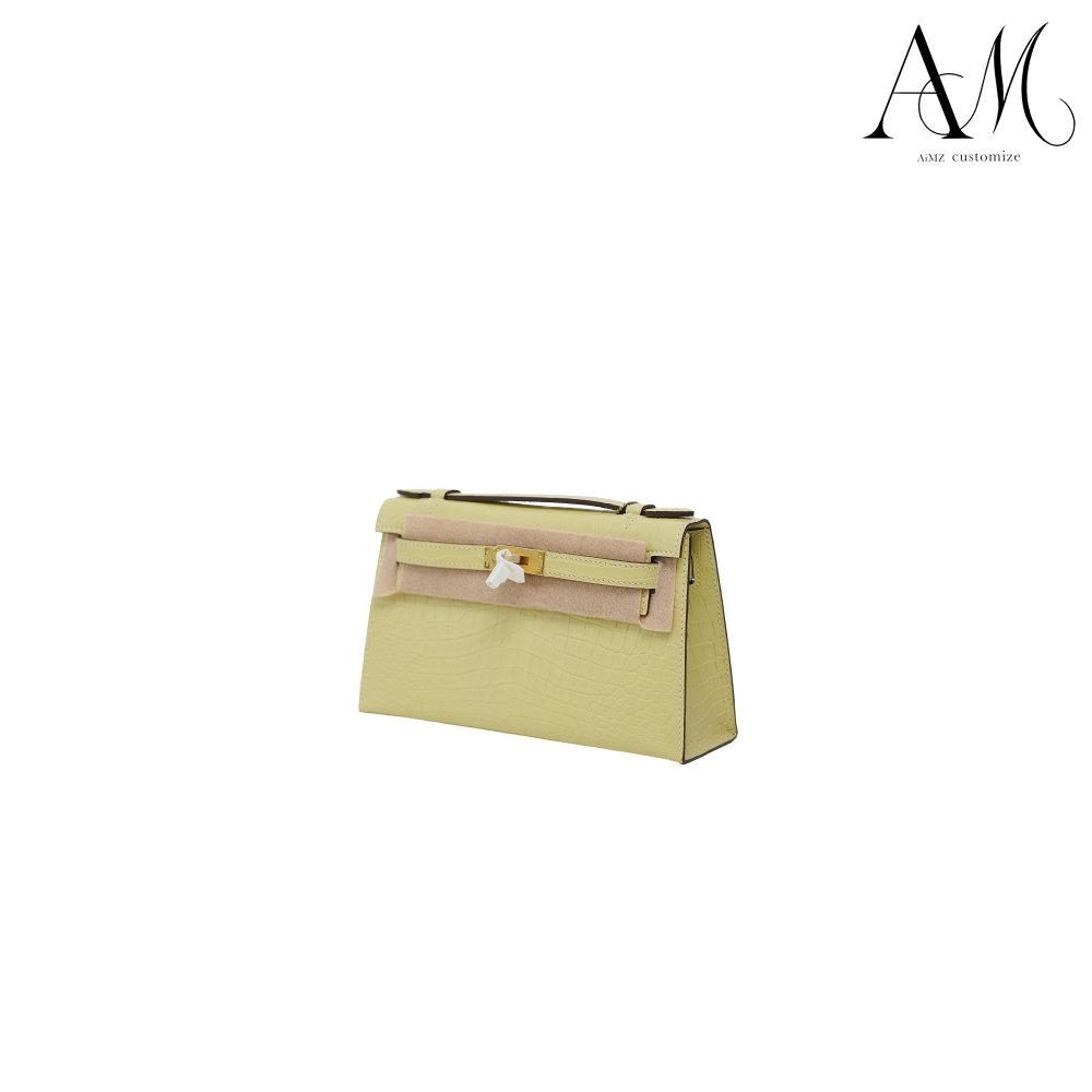KY -  Pochette - size22 -  Nile Crocodile Skin - Handmade