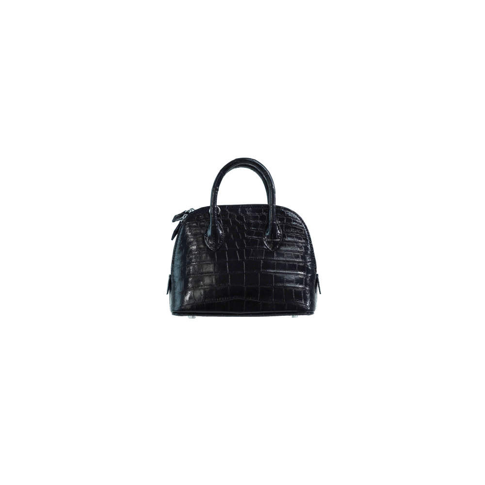 Bolide-Black glossy surface-19sizi-crocodile bag