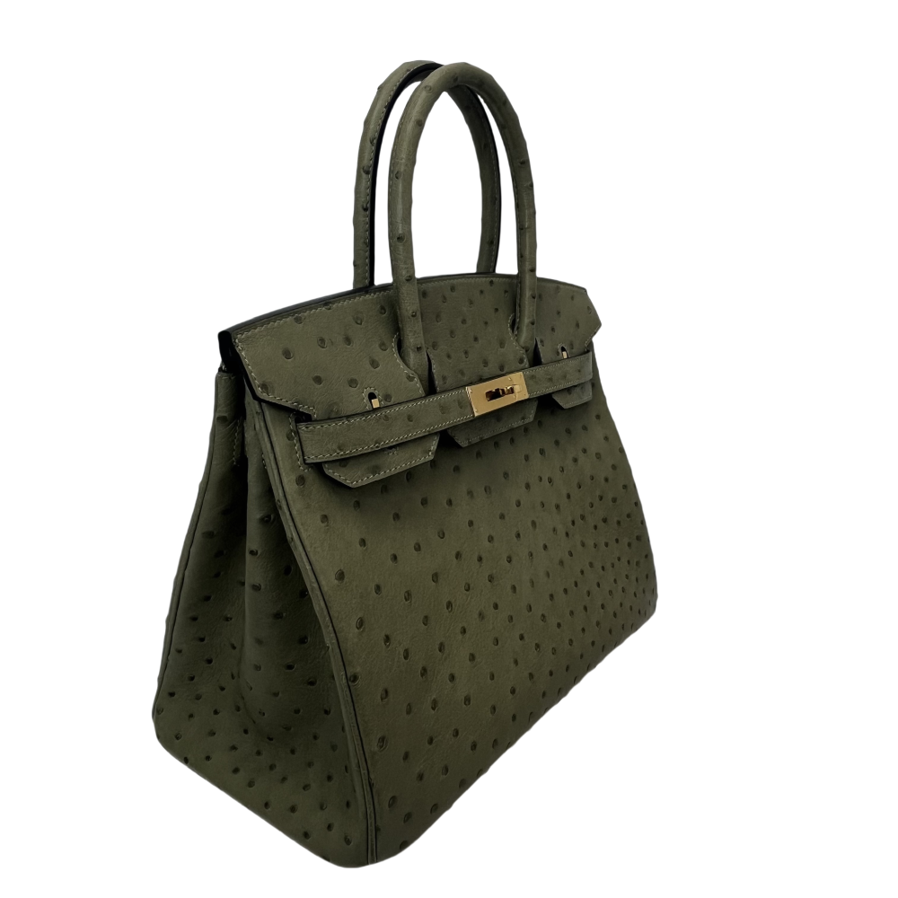 BK- ostrich skin -20 sizi- handbag-100% handmade