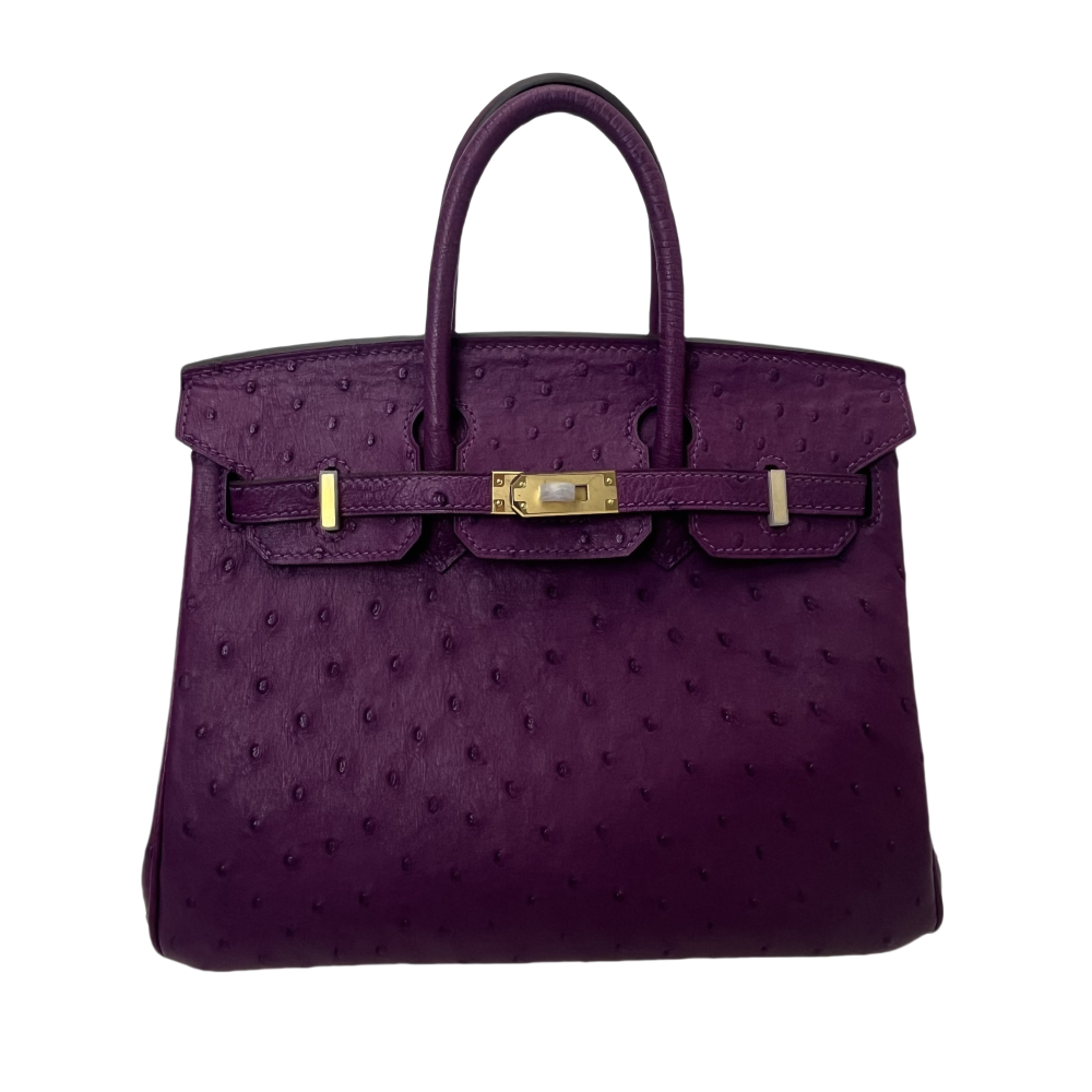 BK- ostrich skin -20 sizi- handbag-100% handmade