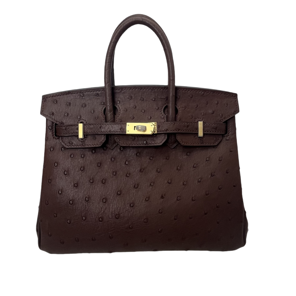 BK- ostrich skin -20 sizi- handbag-100% handmade