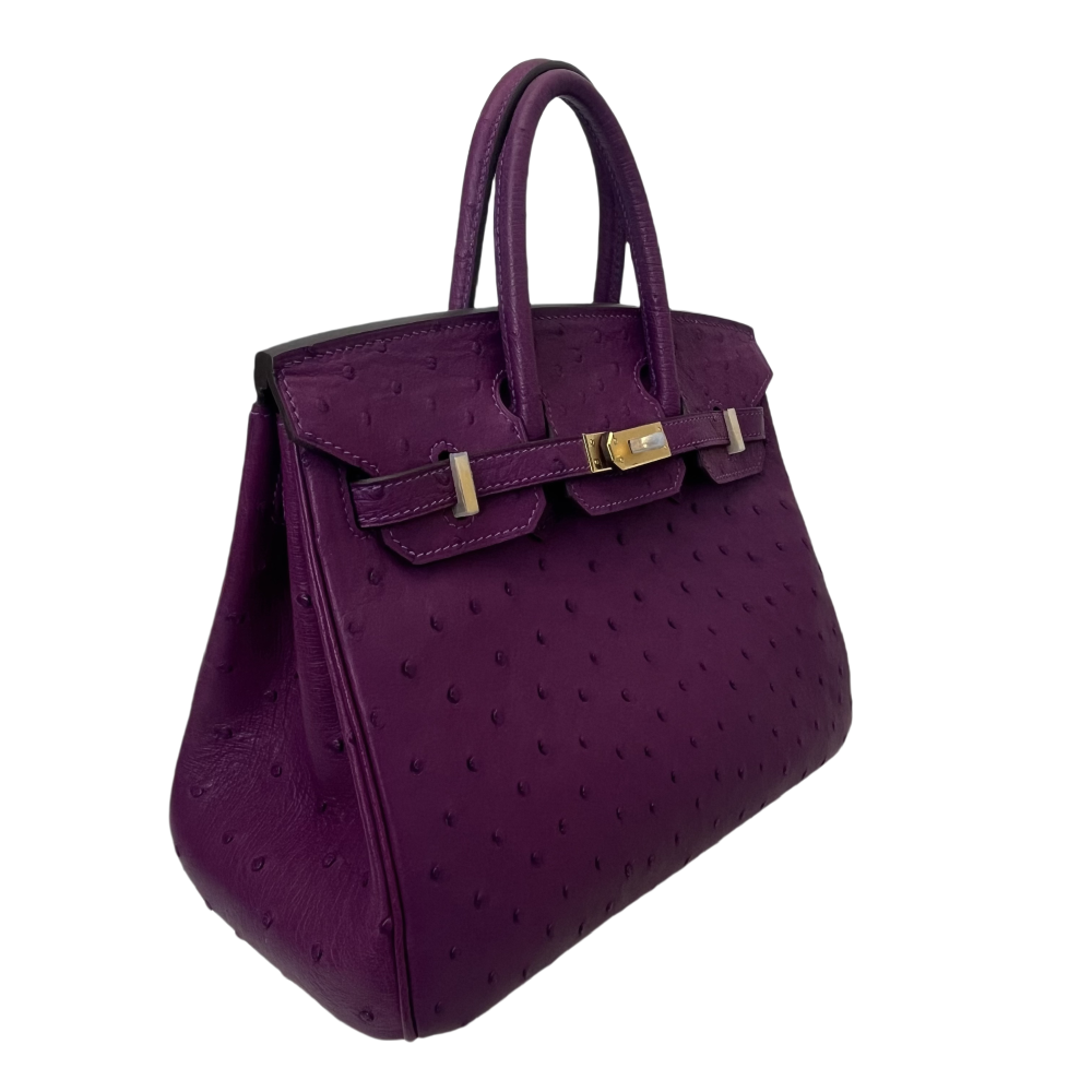 BK- ostrich skin -20 sizi- handbag-100% handmade