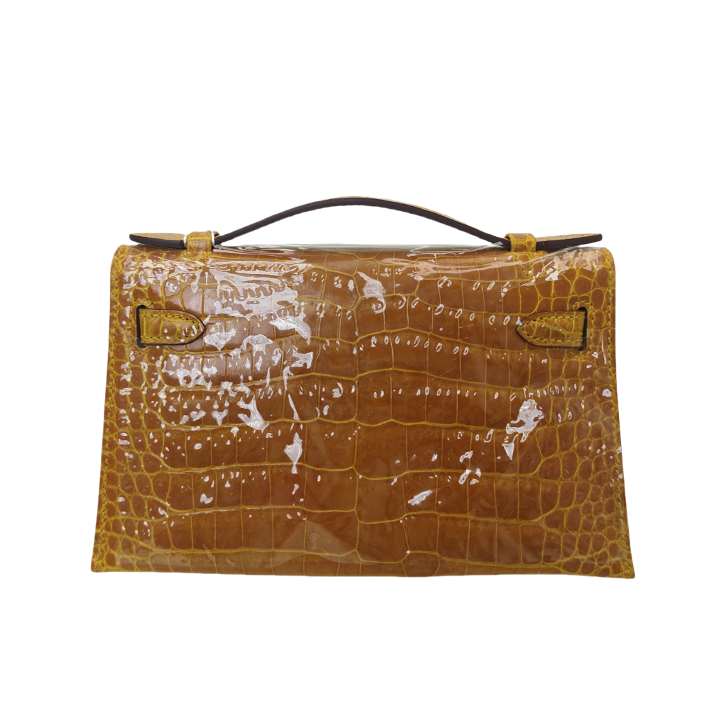 KL- Golden Brown-Crocodile Skin-22Sizi-100% handmade
